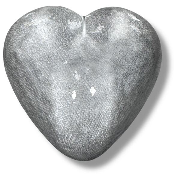 Simon Pearce Highgate Heart Shaped Glass Paperweight Medium Signed Collectible - Picture 1 of 6